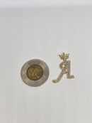 10k A Initial crown 0.25ct diamonds