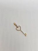 10k heart key 0.18ct diamonds