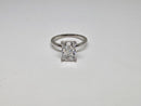 Bague de fiançailles radiant solitaire 2.60ct vvs2  en or blanc 14K