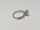 Beautiful Cushion Shape 2.45CT VS Lab Diamond Engagement Rings in 14K  white gold