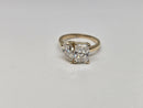 Beautiful Pear+Radiant Shape 3.06CT VS Lab Diamond Engagement Rings in 14K yellow gold