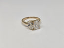 Beautiful Pear+Radiant Shape 3.06CT VS Lab Diamond Engagement Rings in 14K yellow gold