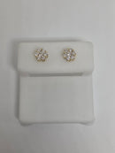 10k 0.45ct Luxury Flower Studs vs lab diamonds