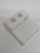 10k 0.45ct Luxury Flower Studs vs lab diamonds