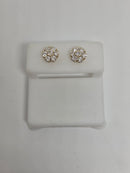 10k 0.95ct Luxury Flower Studs vs lab diamonds