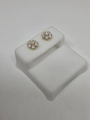 10k 0.95ct Luxury Flower Studs vs lab diamonds