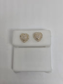 10k 0.40ct heart Studs vs lab diamonds