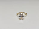 Beautiful Oval shape Solitaire 3.13 CT Lab Diamond Engagement Rings in 14K Yellow gold
