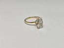 Beautiful Oval shape Solitaire 3.13 CT Lab Diamond Engagement Rings in 14K Yellow gold