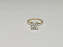 Beautiful  Radiant Solitaire 3.14 CT Lab Diamond Engagement Rings in 14K Yellow gold