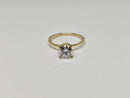 Bague de fiançailles en or jaune 14K avec un solitaire rond de 1,55 CT de diamant de laboratoire