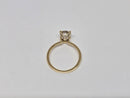Bague de fiançailles en or jaune 14K avec un solitaire rond de 1,55 CT de diamant de laboratoire
