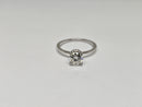 Bague de fiançailles en or blanc 14K avec solitaire rond 1.05CT Lab Diamond
