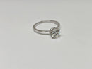 Bague de fiançailles en or blanc 14K avec solitaire rond 1.05CT Lab Diamond