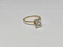 Bague de fiançailles en or jaune 14K avec solitaire radiant 2.12 CT Lab Diamond