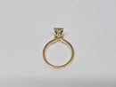 Bague de fiançailles en or jaune 14K avec solitaire radiant 2.12 CT Lab Diamond