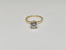 Beautiful  Round Solitaire 2.10CT Lab Diamond Engagement Rings in 14K yellow gold