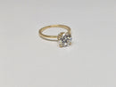Beautiful  Round Solitaire 2.10CT Lab Diamond Engagement Rings in 14K yellow gold