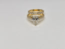 Beautiful  Pear Shape 3.58CT VS Lab Diamond Engagement Rings in 14K yellow gold