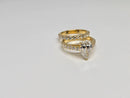 Beautiful  Pear Shape 3.58CT VS Lab Diamond Engagement Rings in 14K yellow gold