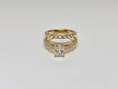 Beautiful Radiant  2.63CT VS Lab Diamond Engagement Rings in 14K yellow gold
