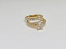 Beautiful Radiant  2.63CT VS Lab Diamond Engagement Rings in 14K yellow gold