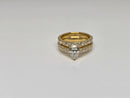 Beautiful Pear Shape 2.60CT VS Lab Diamond Engagement Rings in 14K Yellow gold