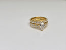 Beautiful Pear Shape 2.60CT VS Lab Diamond Engagement Rings in 14K Yellow gold