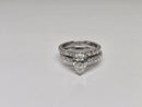 Beautiful Pear Shape 3.11CT VS Lab Diamond Engagement Rings in 14K White gold