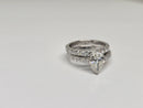 Beautiful Pear Shape 3.11CT VS Lab Diamond Engagement Rings in 14K White gold