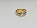 Beautiful Oval Shape 3.02CT VS Lab Diamond Engagement Rings in 14K  Yellow gold