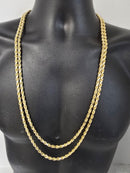 10k 5mm rope chain solid/full diamond cut