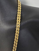 10k 5mm rope chain solid/full diamond cut