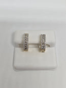 10K 0.60CT vs lab diamants Boucle D 'Oreilles huggys or jaune