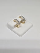 10K 0.60CT vs lab diamants Boucle D 'Oreilles huggys or jaune
