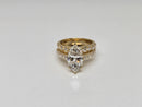 Beautiful Marquise Shape 4.47CT VS Lab Diamond Engagement Rings in 14K yellow gold