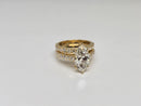 Beautiful Marquise Shape 4.47CT VS Lab Diamond Engagement Rings in 14K yellow gold
