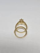 Beautiful Marquise Shape 4.47CT VS Lab Diamond Engagement Rings in 14K yellow gold
