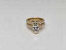 Beautiful Marquise Shape 3.58CT VS Lab Diamond Engagement Rings in 14K yellow gold