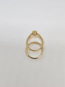 Beautiful Marquise Shape 3.58CT VS Lab Diamond Engagement Rings in 14K yellow gold
