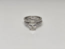 Bague de fiançailles en or blanc 14k 4.13ct oval vs diamant lab