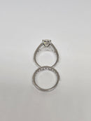 Bague de fiançailles en or blanc 14k 4.57ct poire vs diamant lab