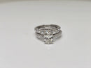 Bague de fiançailles en or blanc 14k 3.12ct oval vs diamant lab