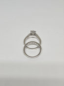 Bague de fiançailles en or blanc 14k 3.55ct oval vs diamant lab