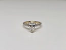 Beautiful Pear Shape 2.37CT VS Lab Diamond Engagement Rings in 14K yellow gold