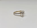 Beautiful Pear Shape 2.37CT VS Lab Diamond Engagement Rings in 14K yellow gold
