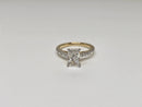 Beautiful Radiant Shape 2.43CT VS Lab Diamond Engagement Rings in 14K yellow gold