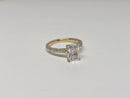 Beautiful Radiant Shape 2.43CT VS Lab Diamond Engagement Rings in 14K yellow gold