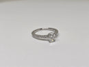 Bague de fiançailles en or jaune 14k 0.97ct oval vs diamant lab