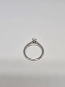 Bague de fiançailles en or jaune 14k 0.97ct oval vs diamant lab